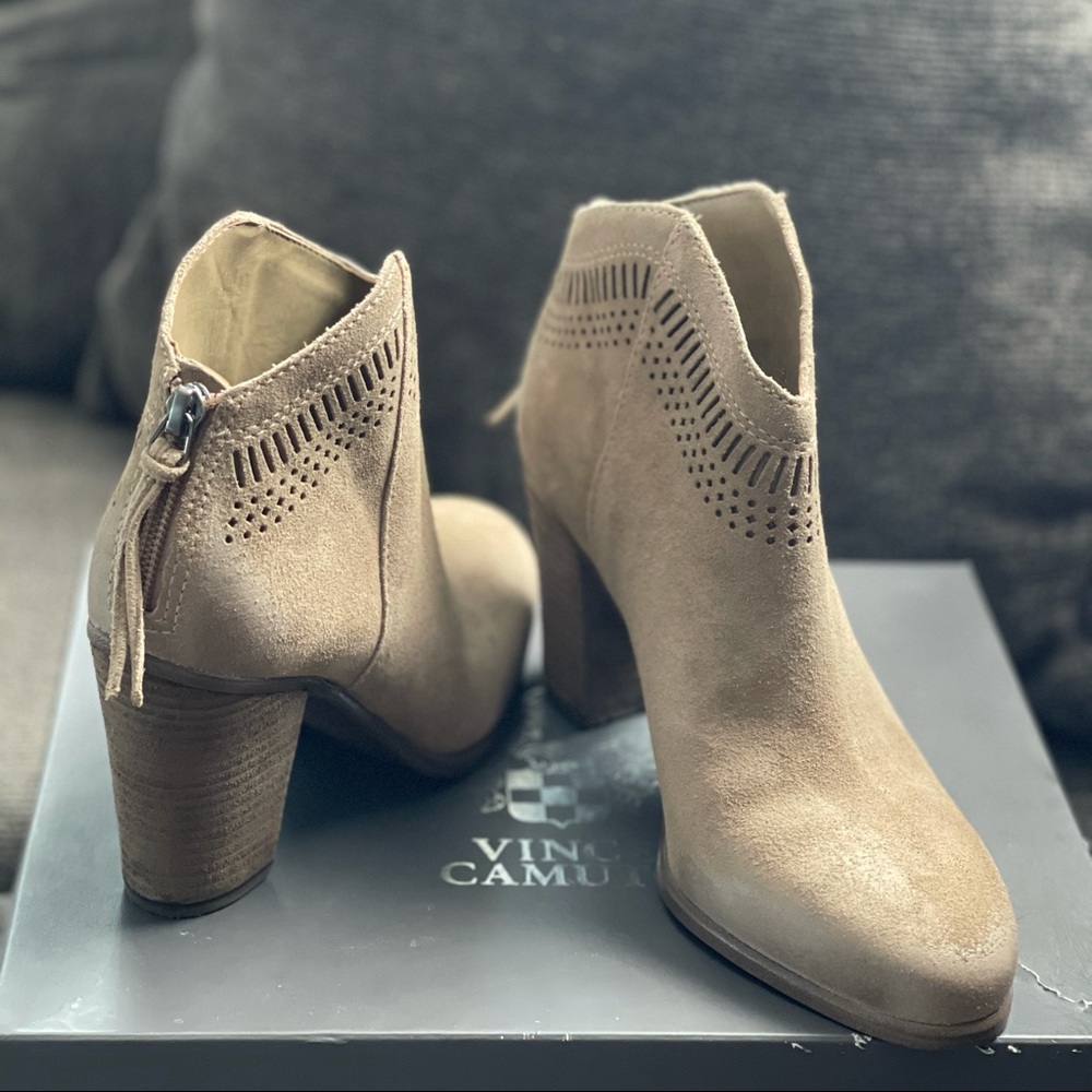 Vince camuto distressed ankle boots